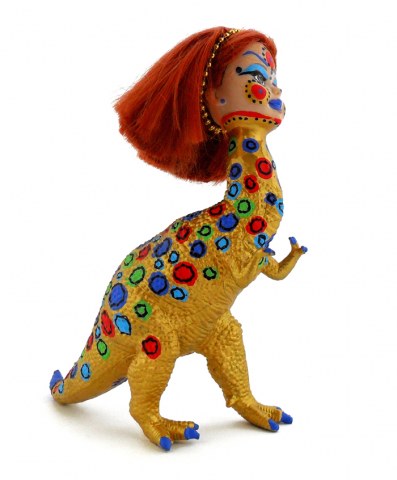 POLKA DOT DINO BARBIE by Julia Sisi | Altered Barbie